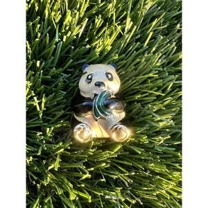 NIB! 1998 - Estee Lauder Knowing Panda Perfume Compact With Velvet Bag